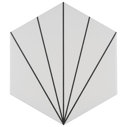 Avril Matte Porcelain Hexagon