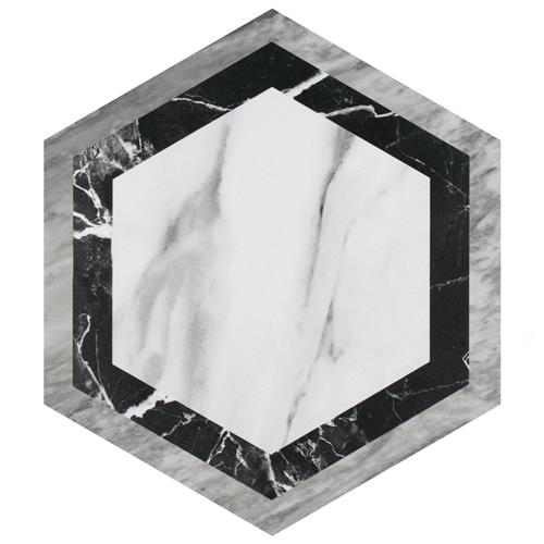 Bailey Marble Look Porcelain Hex