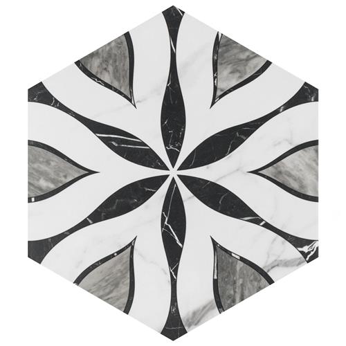 Bailey Marble Look Porcelain Hex