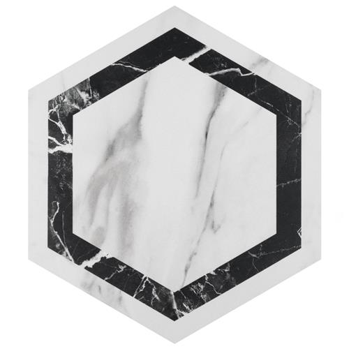 Bailey Marble Look Porcelain Hex