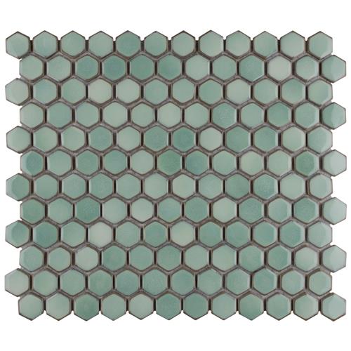 Hali Hexagon 1" Porcelain Mosaic
