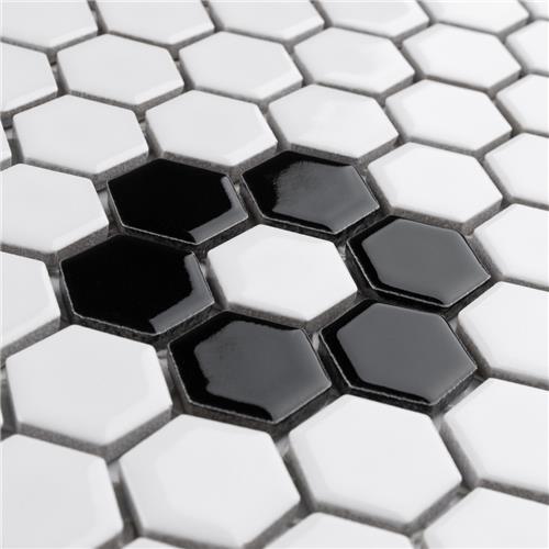 Mavis Flower 1" Hex Glossy or Matte