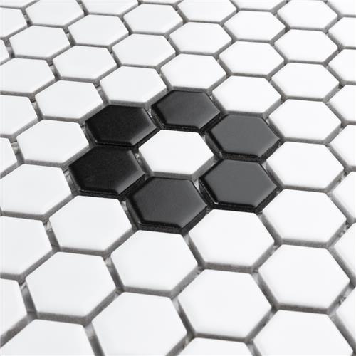 Mavis Single Flower 1" Hex Matte or Glossy