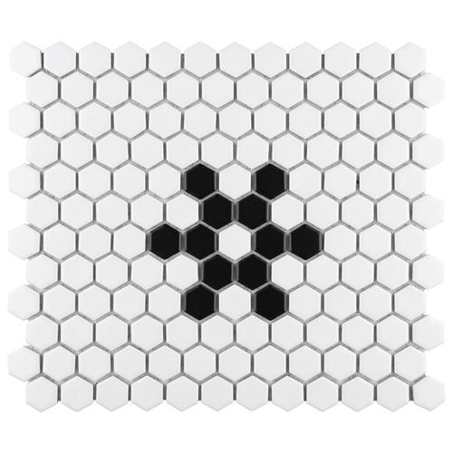 Mavis Snowflake 1" Hex Matte or Glossy
