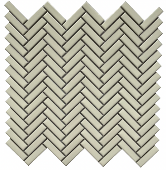 Mirage Glossy White Herringbone