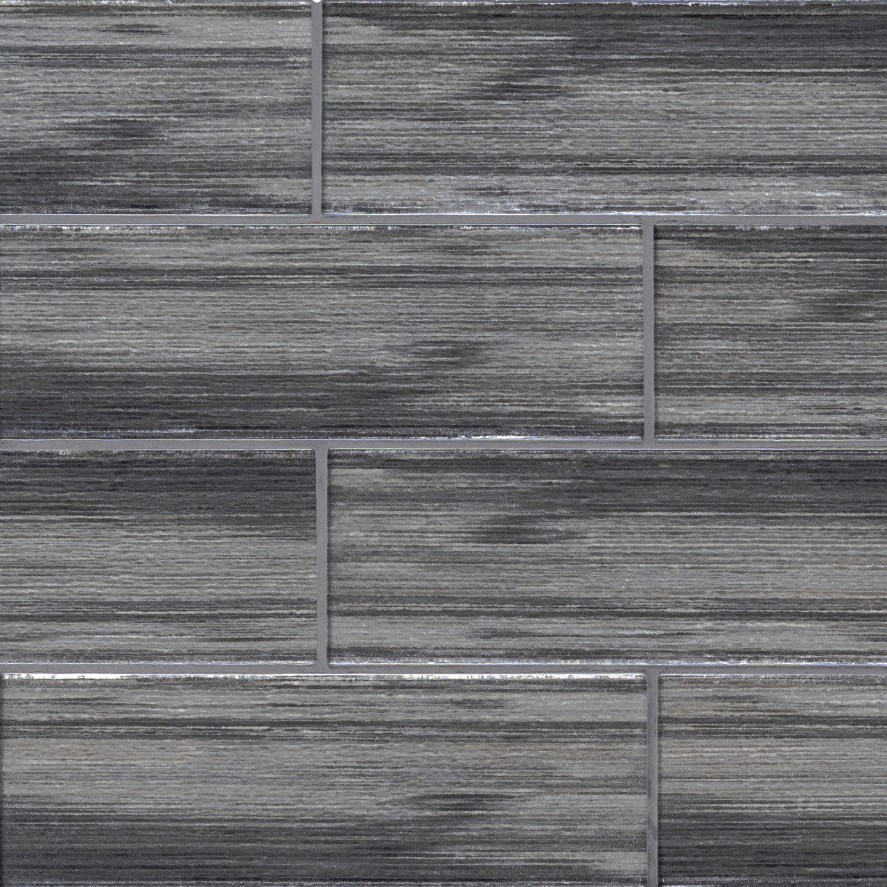 3"x9" Textured Glass Subway - London Fog