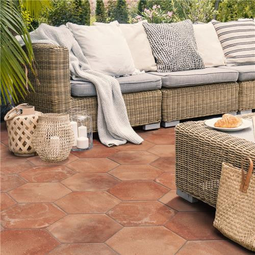 14" Alix North Porcelain Hexagon