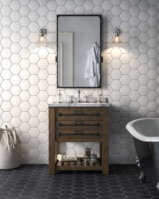 Mirage Hex - White Matte