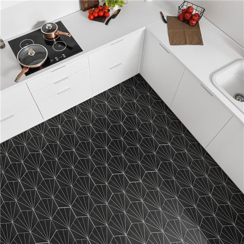 Avril Matte Porcelain Hexagon