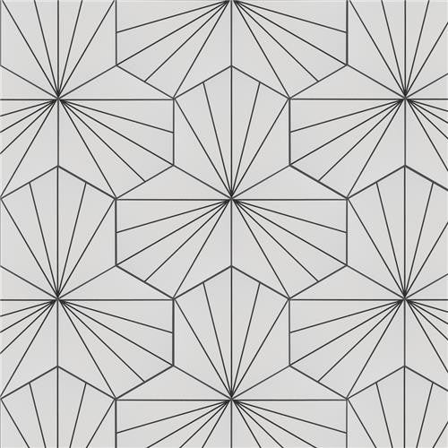 Avril Matte Porcelain Hexagon