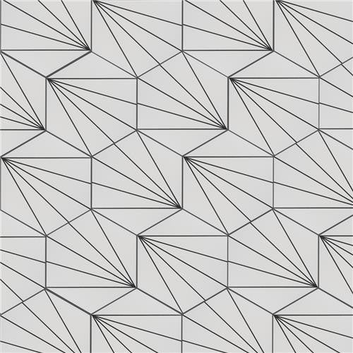 Avril Matte Porcelain Hexagon