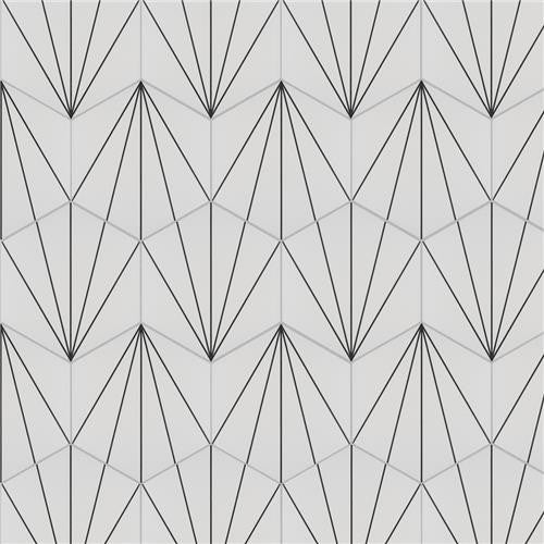 Avril Matte Porcelain Hexagon