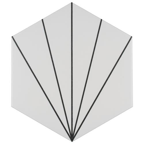 Avril Matte Porcelain Hexagon