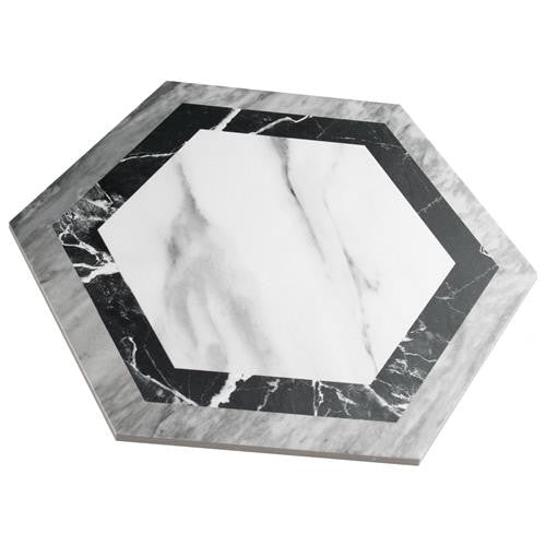 Bailey Marble Look Porcelain Hex