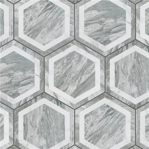 Bailey Marble Look Porcelain Hex
