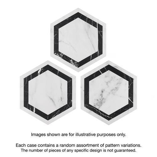 Bailey Marble Look Porcelain Hex