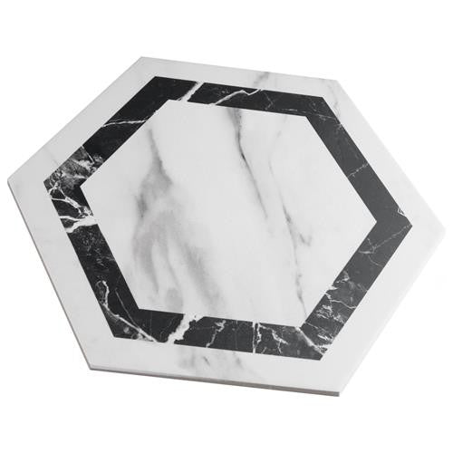Bailey Marble Look Porcelain Hex