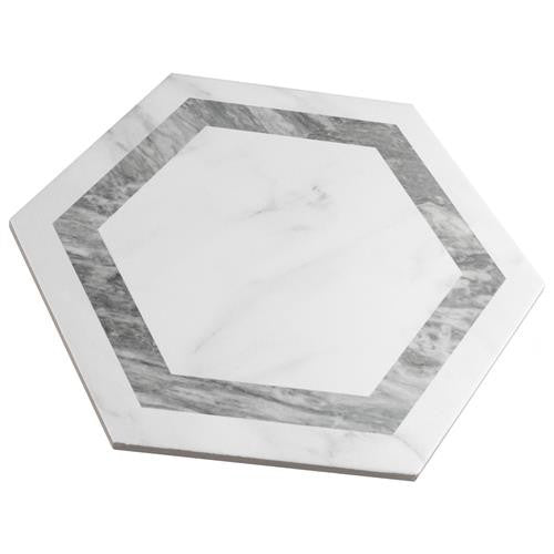 Bailey Marble Look Porcelain Hex
