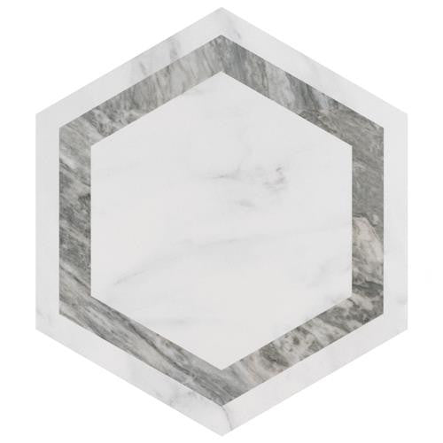Bailey Marble Look Porcelain Hex