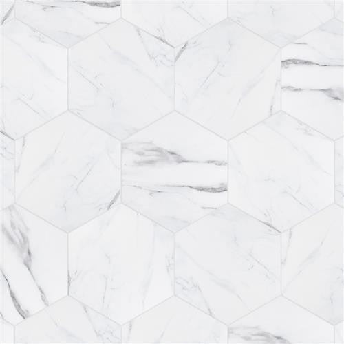 Bailey Marble Look Porcelain Hex
