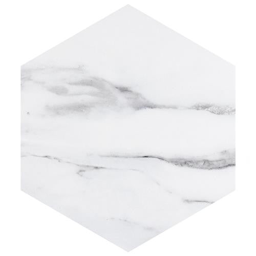 Bailey Marble Look Porcelain Hex