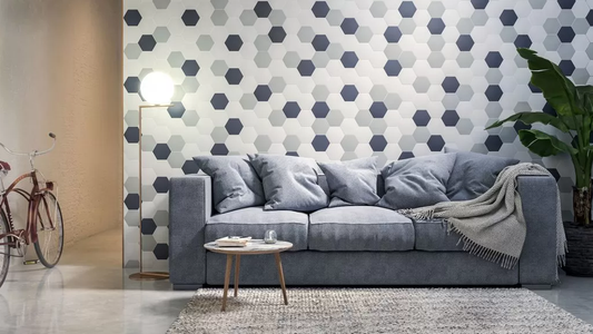 Mirage Hex - Indigo Matte