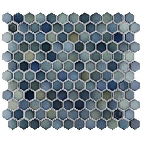 Hali Hexagon 1" Porcelain Mosaic