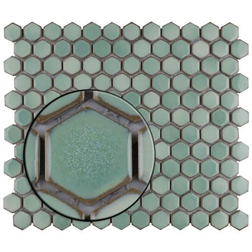 Hali Hexagon 1" Porcelain Mosaic