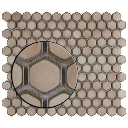 Hali Hexagon 1" Porcelain Mosaic