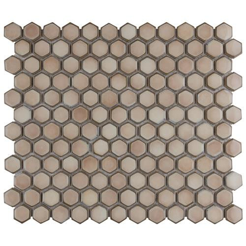 Hali Hexagon 1" Porcelain Mosaic