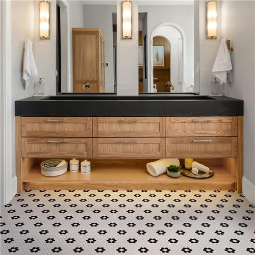 Mavis Flower 1" Hex Glossy or Matte