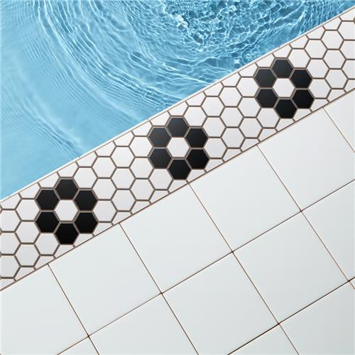 Mavis Flower 1" Hex Glossy or Matte