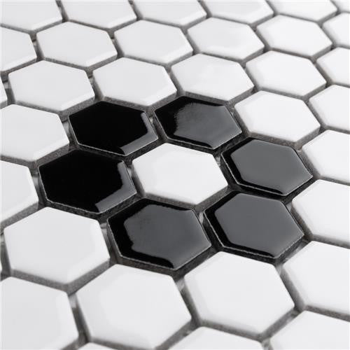 Mavis Flower 1" Hex Glossy or Matte