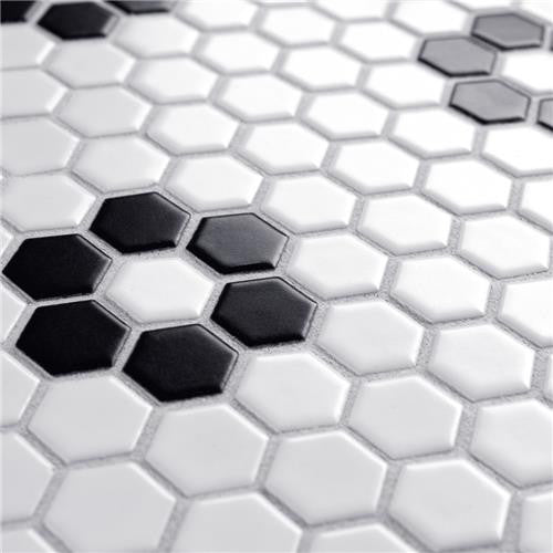 Mavis Flower 1" Hex Glossy or Matte