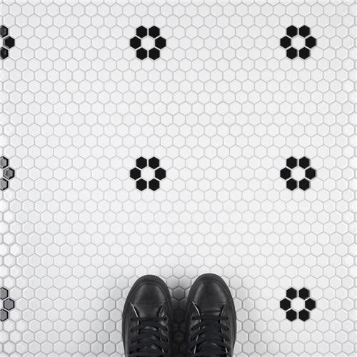 Mavis Single Flower 1" Hex Matte or Glossy