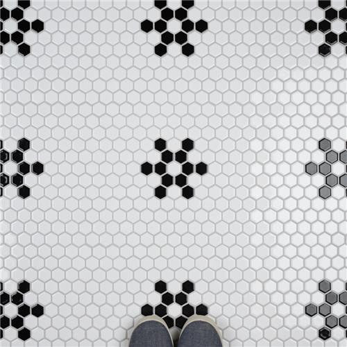 Mavis Snowflake 1" Hex Matte or Glossy