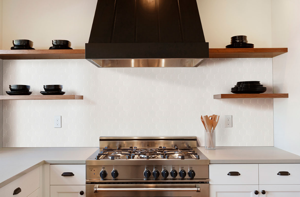 White 2" Hexagon Glossy + Matte