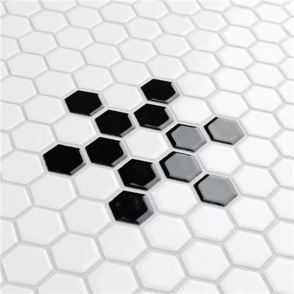 Mavis Snowflake 1" Hex Matte or Glossy