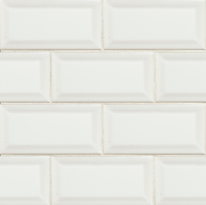 3x6 Subway - White Beveled