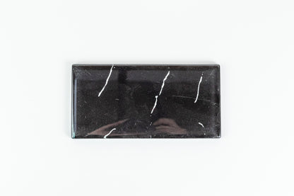 3x6 Subway - Nero Marquina Glass
