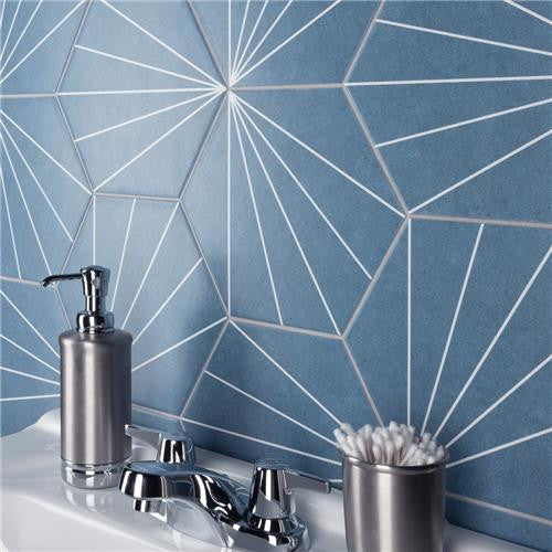 Avril Matte Porcelain Hexagon
