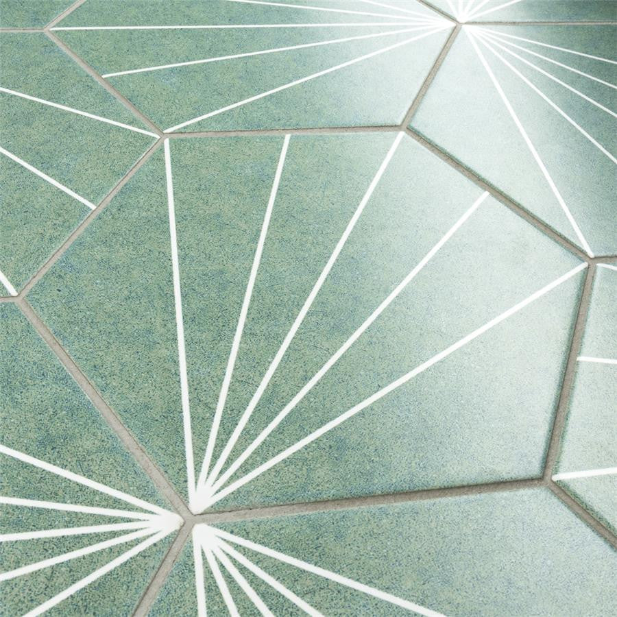 Avril Matte Porcelain Hexagon