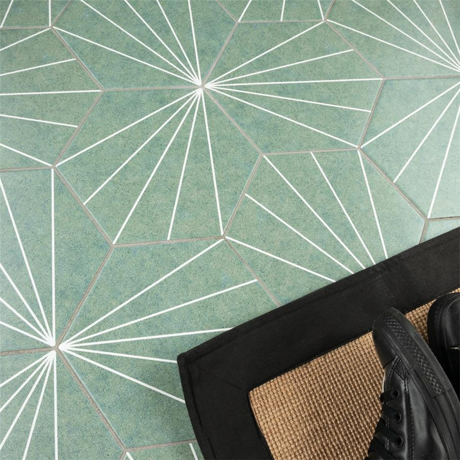 Avril Matte Porcelain Hexagon