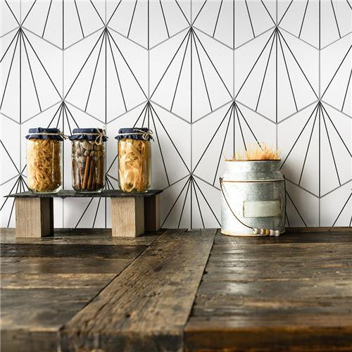 Avril Matte Porcelain Hexagon