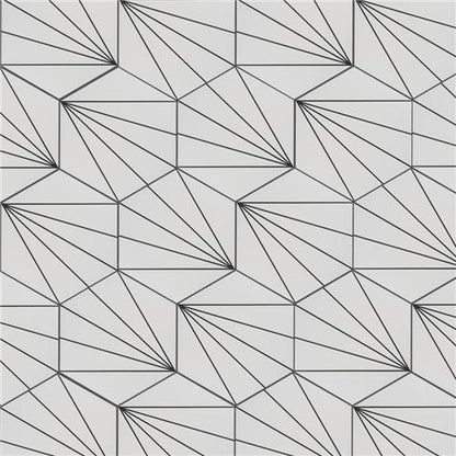 Avril Matte Porcelain Hexagon