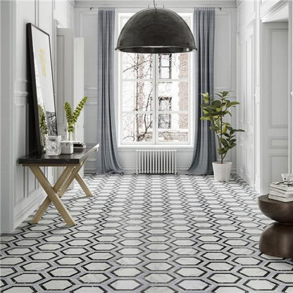 Bailey Marble Look Porcelain Hex