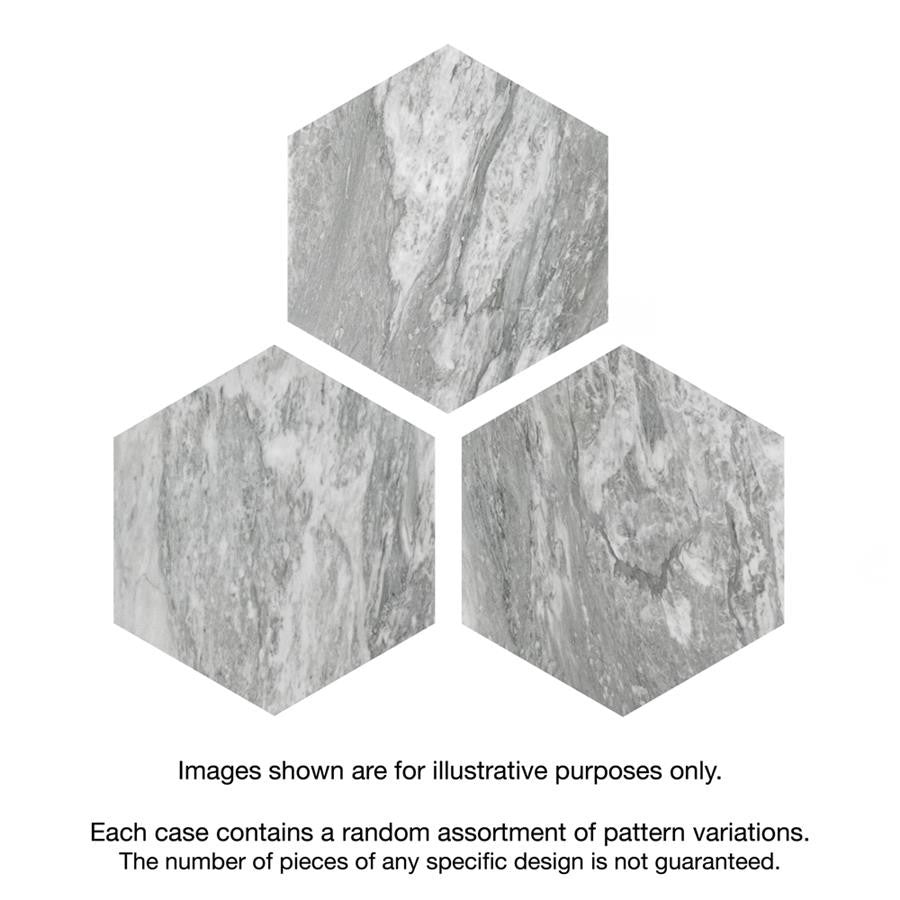 Bailey Marble Look Porcelain Hex
