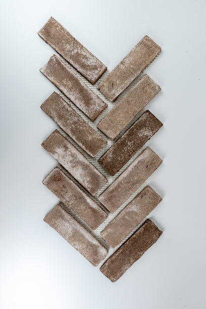 Bricco Plaza Taupe Clay Herringbone