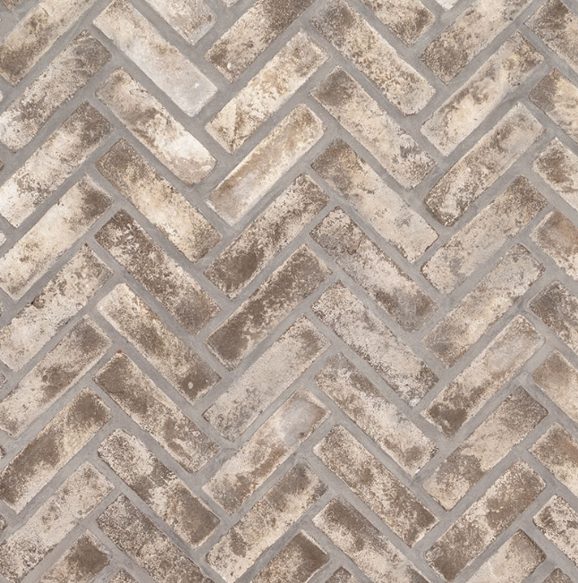 Bricco Plaza Taupe Clay Herringbone