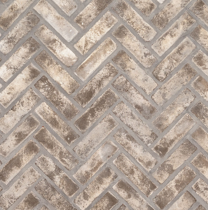 Bricco Plaza Taupe Clay Herringbone